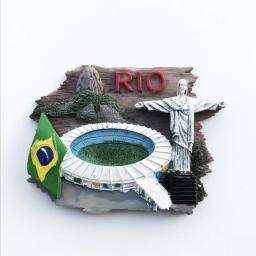 Brasil rio cenário 3d geladeira ímãs turismo lembrança geladeira magnética adesivo coleção artesanato presente - Image 5