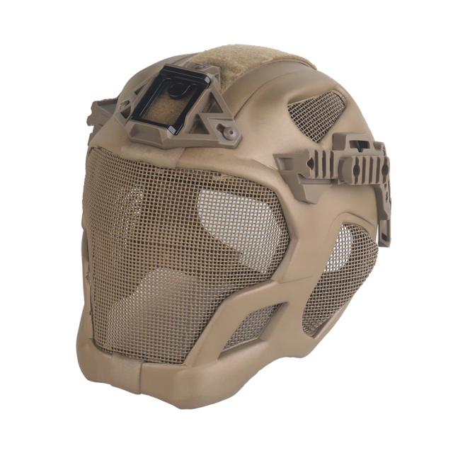 Capacete Tático de Proteção Facial Ajustável com Montagem NVG para Airsoft e Paintball, Leve e Confortável para Cosplay