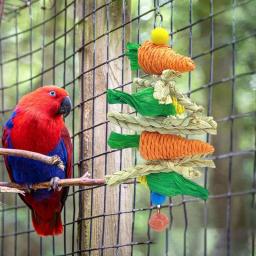 Pássaro brinquedos pendurado brinquedo gaiola de pássaro acessórios pássaro corda poleiro para conure cockatiel budgies pequeno a médio pássaros periquito brinquedo - Image 4