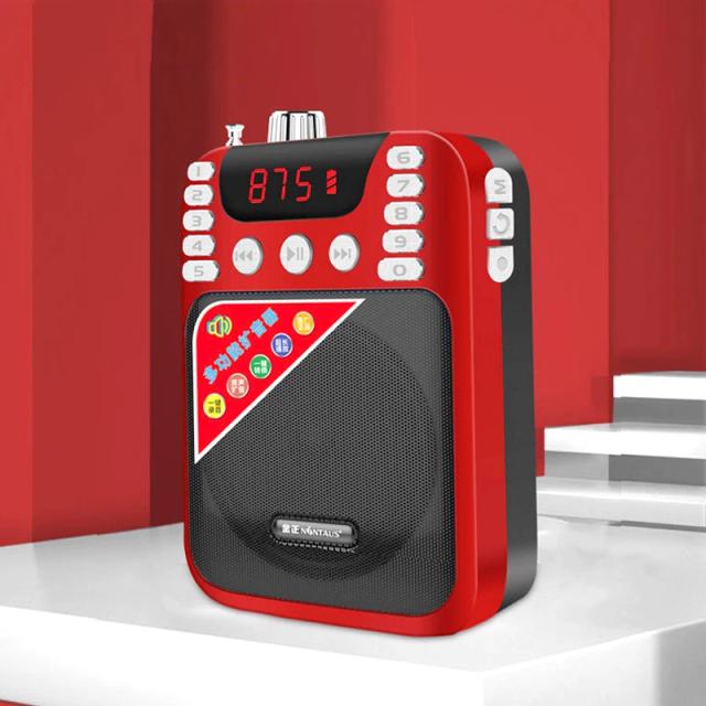 Amplificador K5 30W para Professores com LED, Leitor USB e TF - Potente e Portátil para Gravações e Música.