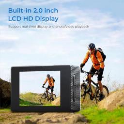Câmera de Esportes Impermeável, Mini Modelo, Kit de Tiro ao Ar Livre, Gravação Loop, 2.0 "Screen, HD 1080P, Subaquático, 30m - Image 4
