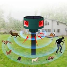 Sensor de movimento infravermelho solar detector de alarme à prova dwaterproof água ao ar livre repelente animal alarme segurança 129db cão latido tiros som - Image 1