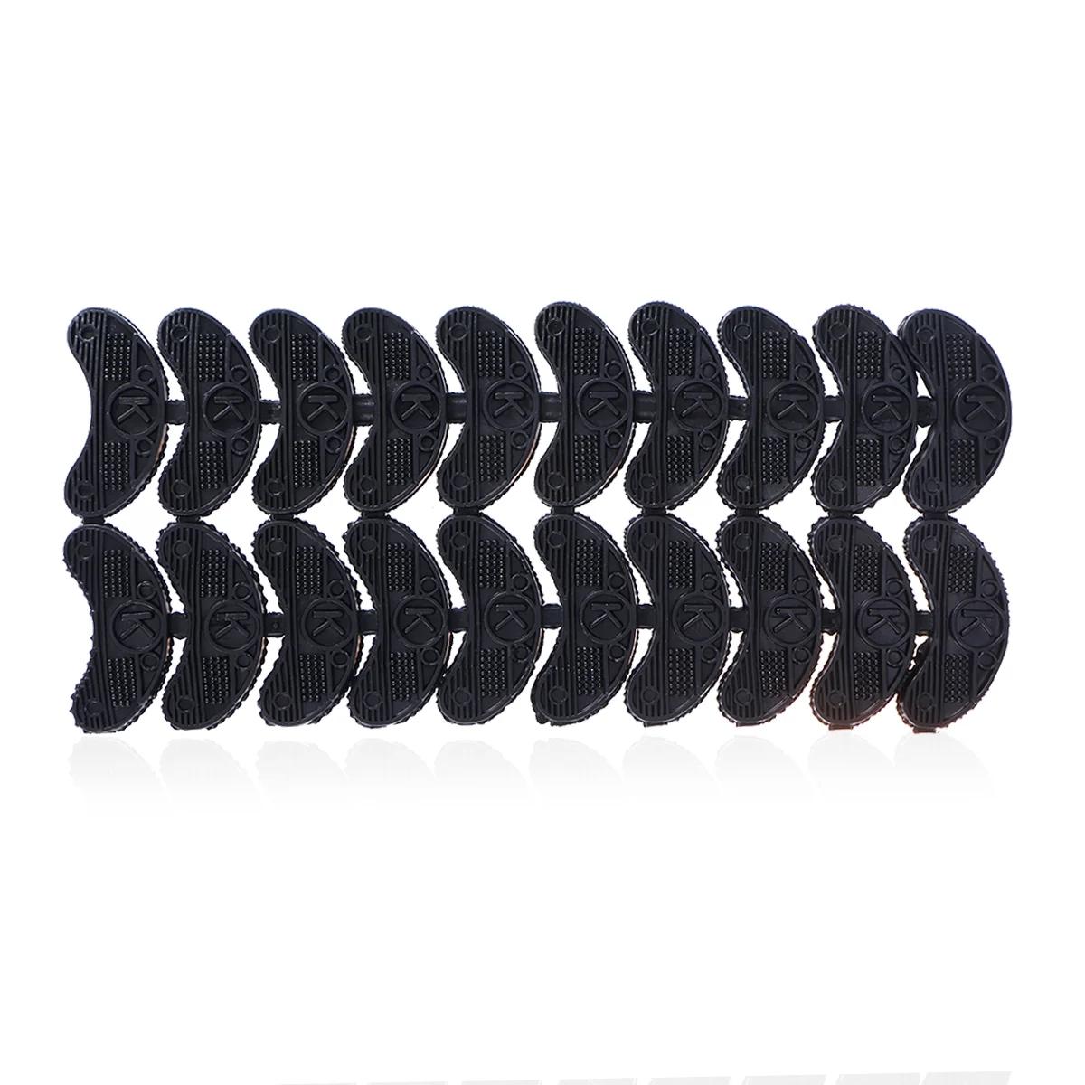 Torneiras anti-derrapantes do salto do sapato, Substituição da almofada do reparo do sapato, Placas para sapatos, preto, 20pcs - Image 1