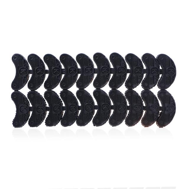 Kit de 20 Placas Antiderrapantes para Solas de Sapato - Substituição da Almofada de Reparo em Preto