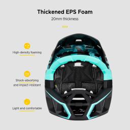 LIXADA-Capacete Full Face Mountain Bike para Homens e Mulheres, Capacete de Corrida Adulto, MTB Downhill com viseira, 31 Vents - Image 2