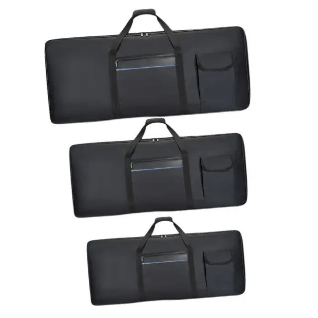 Estojo Acolchoado para Teclado de 61 Teclas com Alças de Mochila - Ideal para Piano Eletrônico