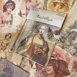 Panalisa-Pacote de Papel Scrapbooking Estampado, Papel Artesanal, Cartão de Fundo, Estilo Vintage, 20 Folhas, 10 Projetos - Image 6