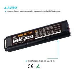 Bateria para CYMA Airsoft, bateria para CYMA, 500mAh, Ni-MH, CM030, CM121, CM122, CM123, CM125, CM126, CM127, Marui, 18C, P8, AEG, M81, M84, TM, 2, 3N, 6S, 6S - Image 4