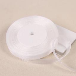 12mm 15mm 20mm 25mm 40mm 50mm Branco Organza Ribbon DIY Artesanato Suprimentos Festa de Casamento Decoração Envolvimento Presente 50 jardas/rolo - Image 3