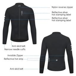 X-TIGER camisa de ciclismo masculina outono três bolsos reflexivo jaqueta ciclismo esporte mountain bike camisa ciclismo manga longa - Image 3