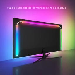 Faixa de luz led rgbic de sincronização de monitor de computador de imersão inteligente, pc usb 5v cor de sonho tira de luz de néon para decoração de quarto de jogos - Image 1
