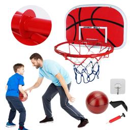 Mini cesta de basquete com bola e bomba portátil cesta de basquete conjunto indoor ao ar livre jogar para crianças - Image 5