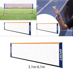 Badminton trançado portátil e rede do voleibol, malha para treinar, quadra de tênis - Image 3