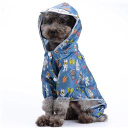 Impermeável All-Inclusive Raincoat cão de quatro patas, roupas para cães de pequeno e médio porte, Poncho Pet Supplies - Image 2