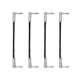 Pedal de Efeitos de Guitarra, Patch Cord Instrumentos, Fio de Efeito Guitarra Elétrica 6,35, Cabeça de Metal, Acessório 15 cm, 30 cm, 50cm - Image 1
