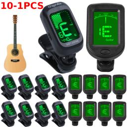 Sintonizador eletrônico de clip-on para guitarra, instrumentos, baixo, cavaquinho, violino, bandolim, banjo, acessórios, 3V, 10-1pcs - Image 1