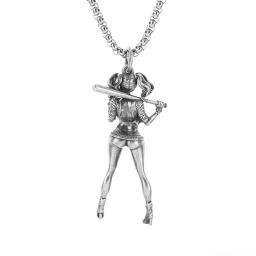 Colar Pingente Personalizado Meninas De Beisebol Para Homens E Mulheres, Jóias Punk, Presente De Moda - Image 4