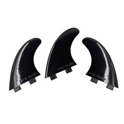 UPSURF-FCS Plastic Tri-Surf Fins, barbatanas de prancha curta, cor preta, barbatanas de nylon para surf, Funboard 3 barbatanas, tamanho médio - Image 1