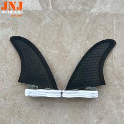 JNJ-FCS II-Prancha preta, Akila Twin Fins, feita por fibra de vidro e Honeycomb - Image 6