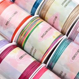 IYOE-Cordão De Nylon Colorido para Fazer Jóias, Thread Trançado, Thread Gradiente, Pulseira Artesanal, Colar, 28 Cores, 0,8mm x 95m - Image 1