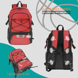 Mochila de basquete de grande capacidade para homens e mulheres, bolsa de computador esportiva, bolsa de ombro de treinamento - Image 4