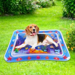 Tapete de água sensorial para cães e gatos, Tapete espesso com peixes, Jogando Water Pad, Verão - Image 5