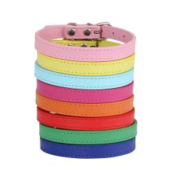 Colar de couro colorido para cachorro, gato e gatinho, colar personalizado com nome, acessórios para animais, arnês - Image 2