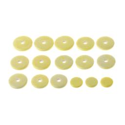 16 peças Almofada de couro para flauta Música Almofadas de sopro para reparação de instrumentos amarelos Acessórios Almofadas - Image 2