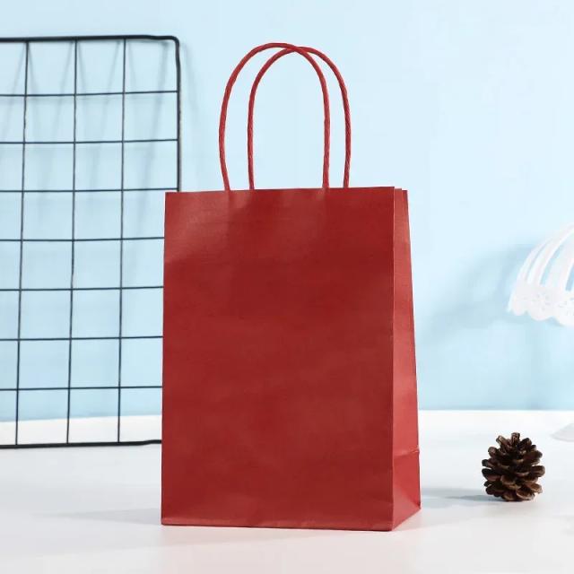 Kit de 10 Sacos de Papel Kraft Recicláveis para Presentes de Natal, Casamentos e Entregas