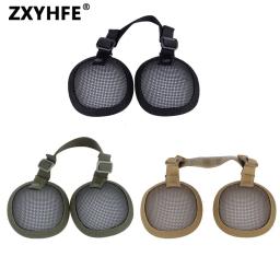 Zzyfe malha de aço máscara protetora de orelha tático airsoft paintball cs wargame acessórios de baixo carbono tiro ao ar livre novo equipamento - Image 1