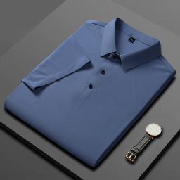 Novos homens de alta qualidade Ice Silk Seamless POLO Camisa Verão Ultra-fino Respirável Esportes ao Ar Livre e Lazer Top Confortável - Image 5