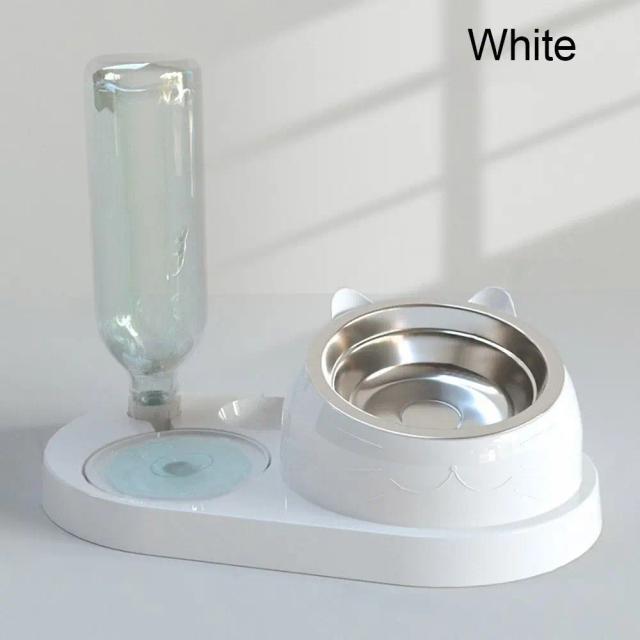 Container Pet 2 em 1 com Dispenser de Água e Alimentador para Gatos e Cachorros