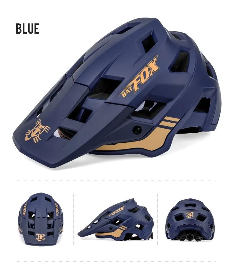 Batfox mtb dh capacete de ciclismo ultraleve estrada mountain bike bicicleta integralmente moldado capacete das mulheres dos homens ultraleve moto cruz - Image 1