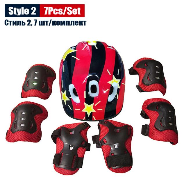 Equipamentos de Proteção Completo para Patins, Skate, Ciclismo e Esqui: Capacete, Pulso, Cotoveleiras e Joelheiras