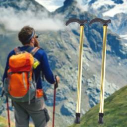 Bastão com alça ergonômica, comprimento de 2 seções, ajustável, estável, muleta antiderrapante, bengala de caminhada para homens e mulheres, camping - Image 4