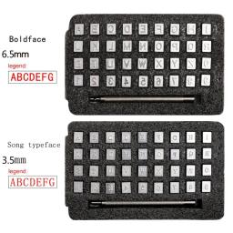Couro Seal Gravura Tool Set, Aço Alfabeto Número Stamp, Selos Artesanato, Molde de impressão de metal, DIY Craft Set, 36Pcs - Image 4
