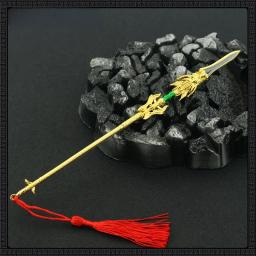 Anime periférico armas22cm lin dongtianlin antigo halberd all-gold liga arma modelo espadas artesanato ornamentos coleção brinquedos - Image 3