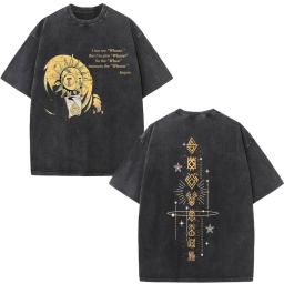 Esquie clair obscur expedição 33 vintage lavado t camisas fãs do jogo presente t camisa das mulheres dos homens roupas moda manga curta camiseta - Image 4