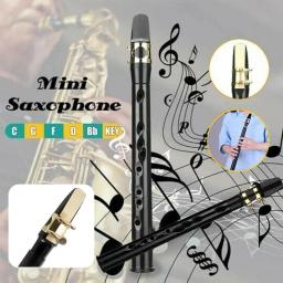 Mini Saxofone Portátil com Bolso, 8 Buracos, Pequeno Saxofone Bag, Acessórios Musicais, Instrumento de Transporte com Sopros, Y7C6 - Image 3