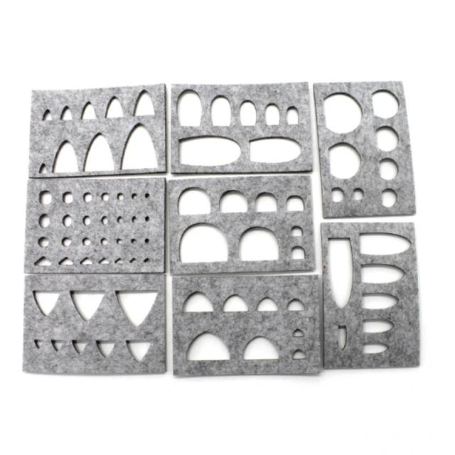 Conjunto de 8 Moldes de Feltro em Lã com Agulha para Feltragem - Faça Você Mesmo Acessórios Criativos!