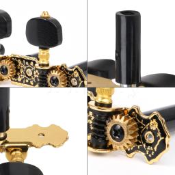 Yibuy-Guitarra clássica Tuning Kit com chave de fenda, esquerda, dourado, preto - Image 5