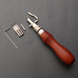 KRABALL-Kit De Ferramentas De Artesanato Em Couro, Costura À Mão, Costura, Soco, Escultura, Groover, Acessórios De Trabalho, DIY, Conjunto De Ferramentas Profissionais - Image 3