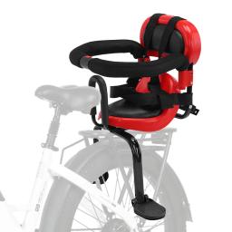Back Mounted Criança Bicicleta Assento, Criança, Em Forma de U Guardrail, Folding Footrest, Cinto De Segurança - Image 5