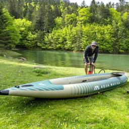 AQUA MARINA-Barco De Pesca Inflável, Sport Kayak Modelo, Calibre canoa PVC, Piso Laminado, Assento de jangada, Drop Stitch - Image 2