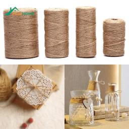 Cordas de juta natural, 50m/80m/100m, de serapilheira, ferramentas de livros de recortes, corda de papel de cânhamo duplo, decoração de artesanato - Image 1