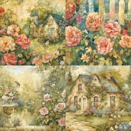 Panalisa-Papel de Scrapbook Jardim Vintage, Scrapbooking, Modelado, Artesanato DIY, Fundo, 24 Folhas, 6 "x 6" - Image 3