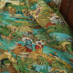 Tecido Jacquard de Fios Grossos Tingidos, Estilo Pintura a Óleo, Decorativo Clássico, Primavera e Outono, 45cm x 150cm - Image 3