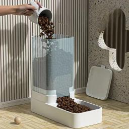 Alimentador totalmente automático para pet, gato e cachorro distribuidor de água, balde de armazenamento de alimentos - Image 2