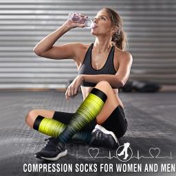 Meias de alta compressão para homens e mulheres, meias 20-30mmHg, corrida, enfermeiros, esportes, roupas para todo o dia, 1 par - Image 6