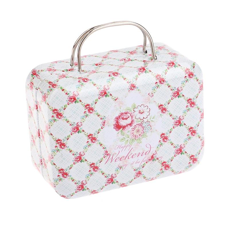 Lata De Armazenamento De Mala Pequena Vintage, Caixa De Doces De Metal, Caixa De Presente De Cookie, Organizador De Diversos, Latas, 1Pc - Image 1
